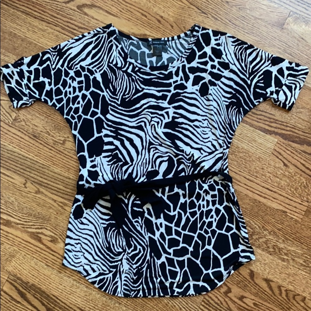 INC Animal Print Tunic Top